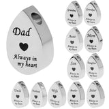 Maxbell Always in My Heart Waterdrop Urn Memorial Ash Keepsake Pendant Dad