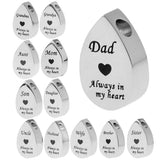 Maxbell Always in My Heart Waterdrop Urn Memorial Ash Keepsake Pendant Dad