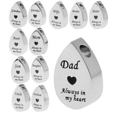 Maxbell Always in My Heart Waterdrop Urn Memorial Ash Keepsake Pendant Dad