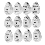 Maxbell Always in My Heart Waterdrop Urn Memorial Ash Keepsake Pendant Dad