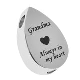 Maxbell Always in My Heart Waterdrop Urn Memorial Ash Keepsake Pendant Grandma
