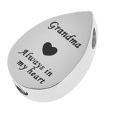 Maxbell Always in My Heart Waterdrop Urn Memorial Ash Keepsake Pendant Grandma