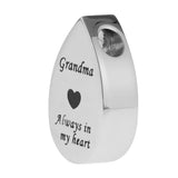 Maxbell Always in My Heart Waterdrop Urn Memorial Ash Keepsake Pendant Grandma