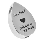 Maxbell Always in My Heart Waterdrop Urn Memorial Ash Keepsake Pendant Husband