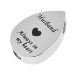 Maxbell Always in My Heart Waterdrop Urn Memorial Ash Keepsake Pendant Husband