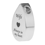 Maxbell Always in My Heart Waterdrop Urn Memorial Ash Keepsake Pendant Wife