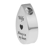 Maxbell Always in My Heart Waterdrop Urn Memorial Ash Keepsake Pendant Wife