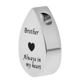 Maxbell Always in My Heart Waterdrop Urn Memorial Ash Keepsake Pendant Brother