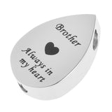 Maxbell Always in My Heart Waterdrop Urn Memorial Ash Keepsake Pendant Brother
