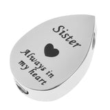 Maxbell Always in My Heart Waterdrop Urn Memorial Ash Keepsake Pendant Sister