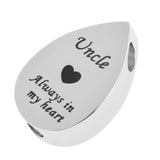 Maxbell Always in My Heart Waterdrop Urn Memorial Ash Keepsake Pendant Uncle