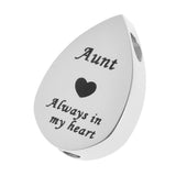 Maxbell Always in My Heart Waterdrop Urn Memorial Ash Keepsake Pendant Aunt