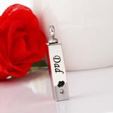 Maxbell Stainless Steel Cube Urn Memorial Ash Keepsake Cremation Pendant Dad