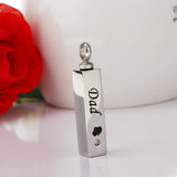 Maxbell Stainless Steel Cube Urn Memorial Ash Keepsake Cremation Pendant Dad