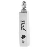 Maxbell Stainless Steel Cube Urn Memorial Ash Keepsake Cremation Pendant Dad