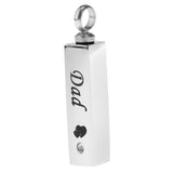 Maxbell Stainless Steel Cube Urn Memorial Ash Keepsake Cremation Pendant Dad