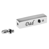 Maxbell Stainless Steel Cube Urn Memorial Ash Keepsake Cremation Pendant Dad