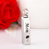 Maxbell Stainless Steel Cube Urn Memorial Ash Keepsake Cremation Pendant Mom