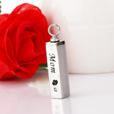 Maxbell Stainless Steel Cube Urn Memorial Ash Keepsake Cremation Pendant Mom