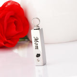 Maxbell Stainless Steel Cube Urn Memorial Ash Keepsake Cremation Pendant Mom