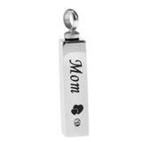 Maxbell Stainless Steel Cube Urn Memorial Ash Keepsake Cremation Pendant Mom