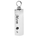 Maxbell Stainless Steel Cube Urn Memorial Ash Keepsake Cremation Pendant Mom