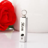 Maxbell Stainless Steel Cube Urn Memorial Ash Keepsake Cremation Pendant Mom