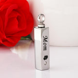 Maxbell Stainless Steel Cube Urn Memorial Ash Keepsake Cremation Pendant Mom