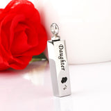 Maxbell Stainless Steel Cube Urn Memorial Ash Keepsake Cremation Pendant Daughter