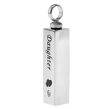 Maxbell Stainless Steel Cube Urn Memorial Ash Keepsake Cremation Pendant Daughter