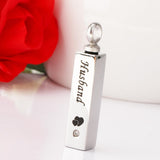 Maxbell Stainless Steel Cube Urn Memorial Ash Keepsake Cremation Pendant Husband