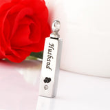 Maxbell Stainless Steel Cube Urn Memorial Ash Keepsake Cremation Pendant Husband