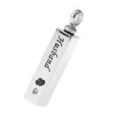 Maxbell Stainless Steel Cube Urn Memorial Ash Keepsake Cremation Pendant Husband