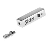 Maxbell Stainless Steel Cube Urn Memorial Ash Keepsake Cremation Pendant Sister