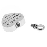 Maxbell Stainless Steel Heartbeat ECG Cremation Urn Memorial Pendant Dad