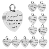 Maxbell Stainless Steel Heartbeat ECG Cremation Urn Memorial Pendant Dad