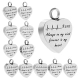 Maxbell Stainless Steel Heartbeat ECG Cremation Urn Memorial Pendant Dad