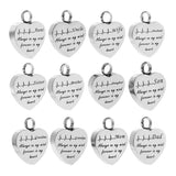 Maxbell Stainless Steel Heartbeat ECG Cremation Urn Memorial Pendant Dad