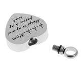 Maxbell Stainless Steel Heartbeat ECG Cremation Urn Memorial Pendant Mom