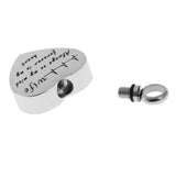 Maxbell Stainless Steel Heartbeat ECG Cremation Urn Memorial Pendant Wife