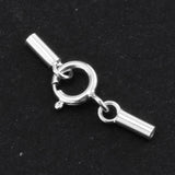 Maxbell 925 Sterling Silver Tube Kumihimo  Clasp Ends Jewelry DIY Findings 1mm