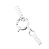 Maxbell 925 Sterling Silver Tube Kumihimo  Clasp Ends Jewelry DIY Findings 1mm