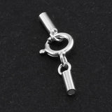 Maxbell 925 Sterling Silver Tube Kumihimo  Clasp Ends Jewelry DIY Findings 1mm