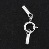 Maxbell 925 Sterling Silver Tube Kumihimo  Clasp Ends Jewelry DIY Findings 1mm