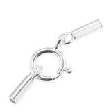 Maxbell 925 Sterling Silver Tube Kumihimo  Clasp Ends Jewelry DIY Findings 1mm