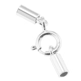 Maxbell 925 Sterling Silver Tube Kumihimo  Clasp Ends Jewelry DIY Findings 1.5mm