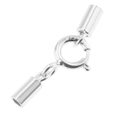 Maxbell 925 Sterling Silver Tube Kumihimo  Clasp Ends Jewelry DIY Findings 1.5mm