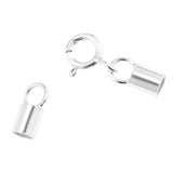 Maxbell 925 Sterling Silver Tube Kumihimo  Clasp Ends Jewelry DIY Findings 2.5mm