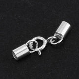 Maxbell 925 Sterling Silver Tube Kumihimo  Clasp Ends Jewelry DIY Findings 2.5mm