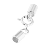 Maxbell 925 Sterling Silver Tube Kumihimo  Clasp Ends Jewelry DIY Findings 2.5mm